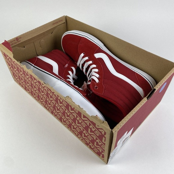 Vans Filmore Hi Suede & Canvas Sneakers Red Mens Size 11 Brand New - Picture 16 of 16